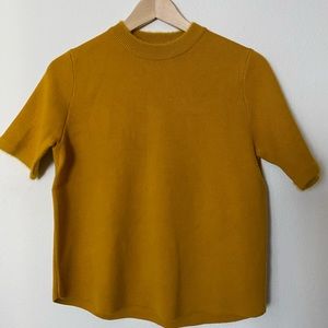 Zara Mock Top in Mustard